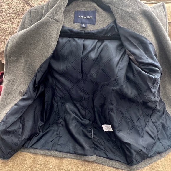 Lands' End Women's Sz6P Classic Gray Peacoat - Picture 4 of 9